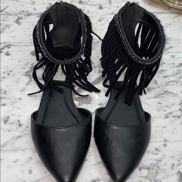 Chelsea & Zoe Shoes - Fringe Flats
